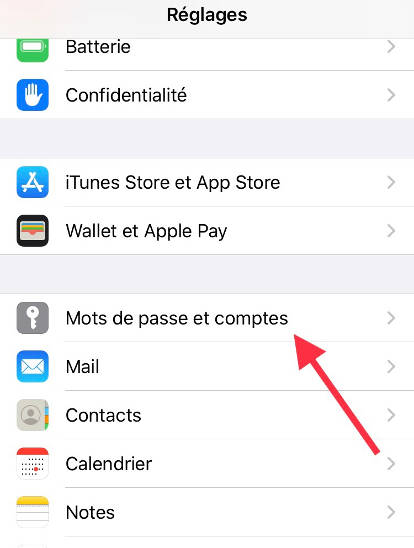 compte google iphone