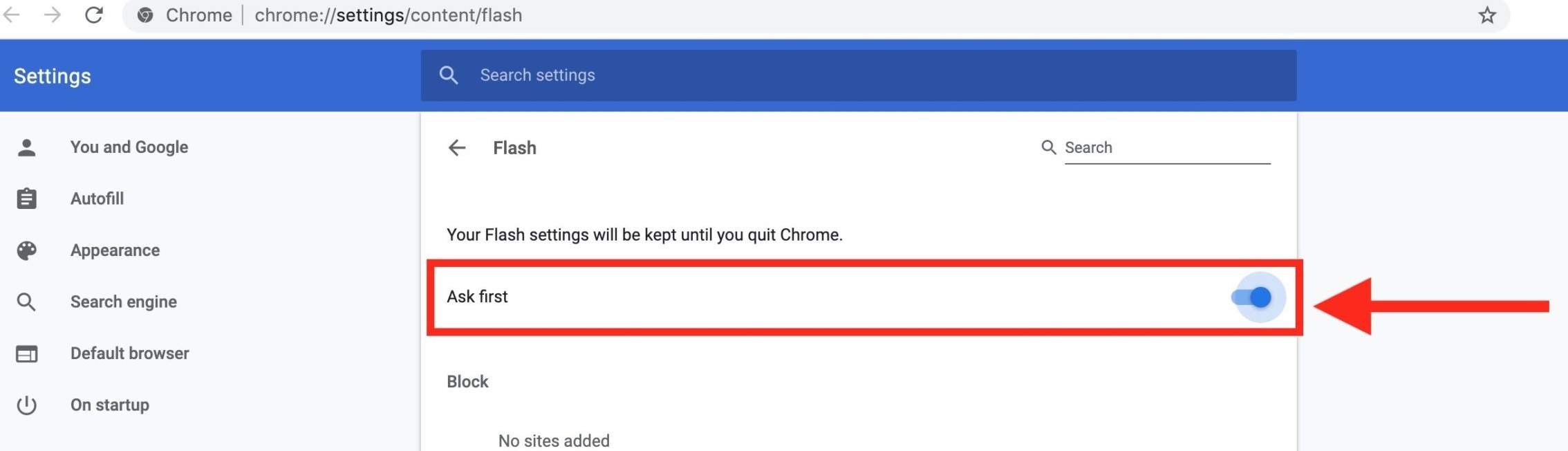 flash google chrome