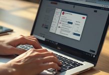 Comment télécharger une vidéo YouTube sur Mac : guide complet pour sauvegarder vos contenus préférés Gros plan sur les mains d'une personne tapant sur un clavier d'ordinateur portable
