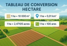 Tableau de conversion hectare : tout comprendre en un coup d’œil hectare convertisseur