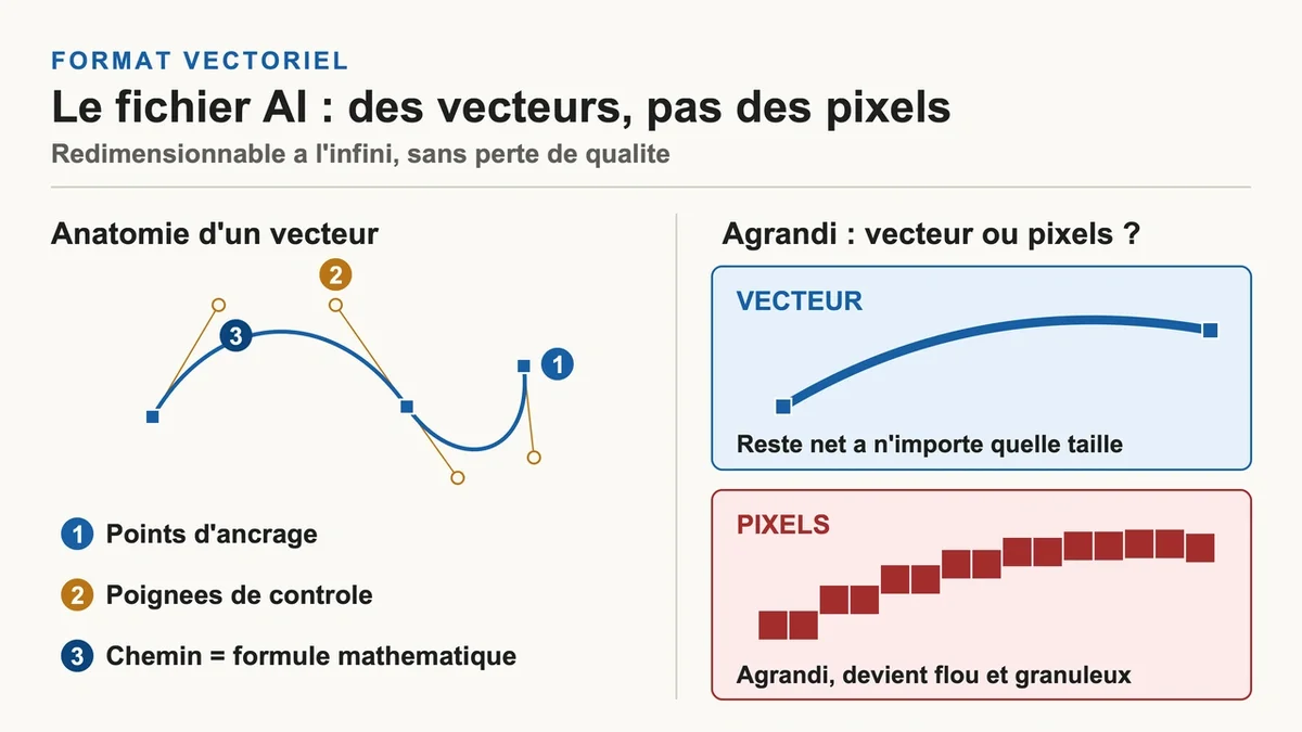 Représentation d'un graphisme vectoriel dynamique créé avec Adobe Illustrator